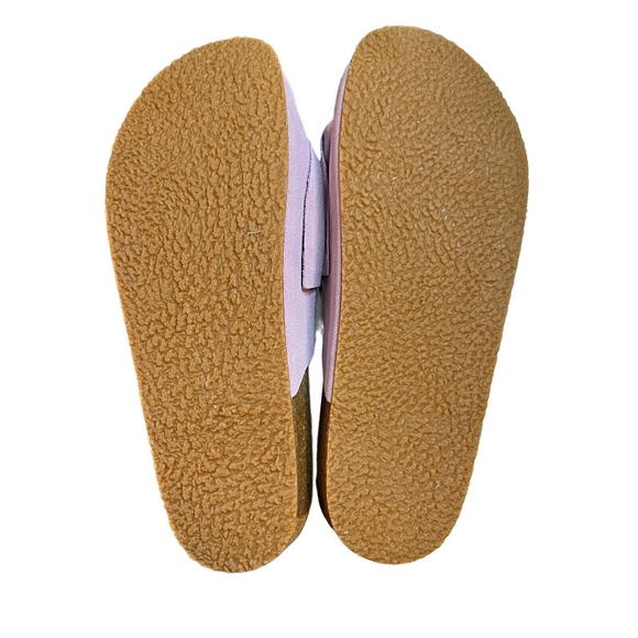 Jeffrey Campbell Sandals Pink Bow Detail Slip On Cork Sole Suede Knot Size 41 - Picture 5 of 5